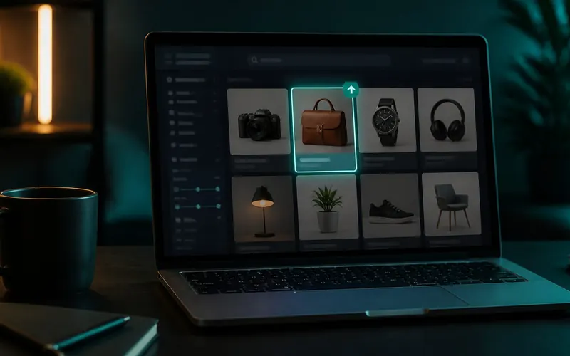 Marketplace search results with one highlighted listing